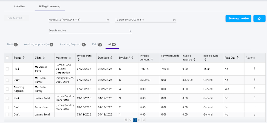 Billing & Invoicing